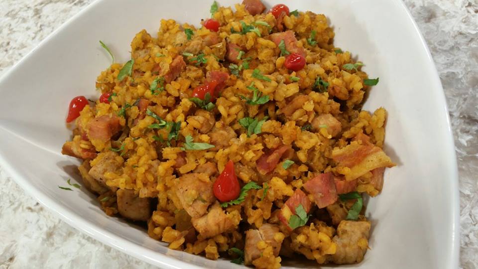 Arroz con gandules molidos