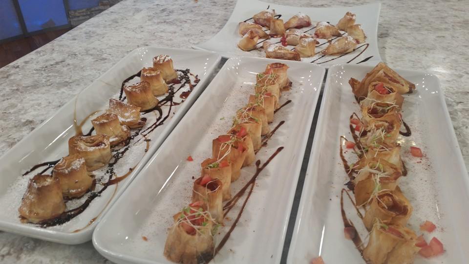 Bocadillos de masa philo con queso y jamón