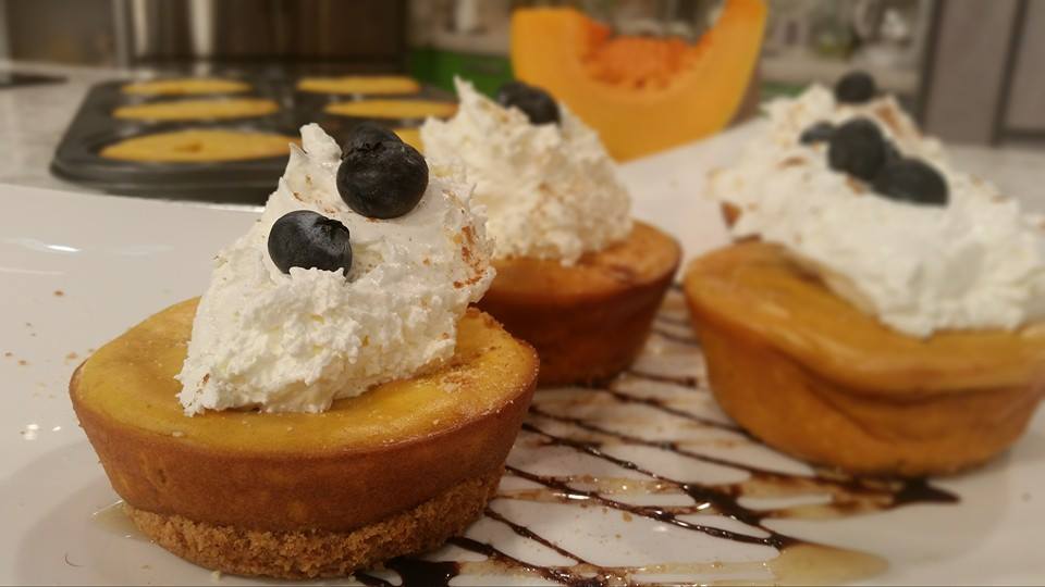 Cupcakes de cheesecake de calabaza