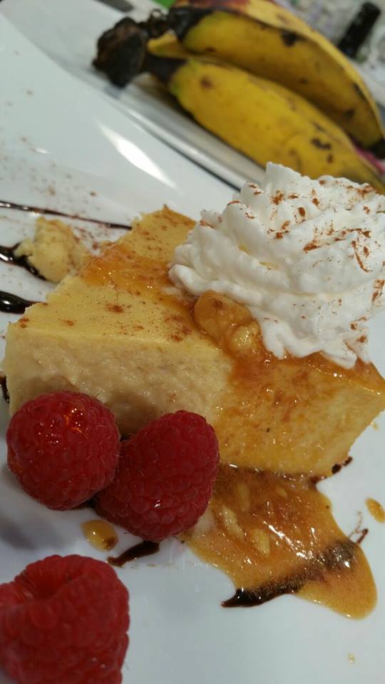 Flan de plátano maduro