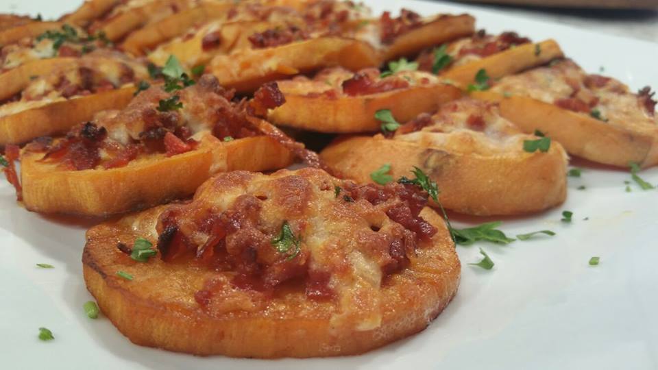 Lascas de batatas gratinadas
