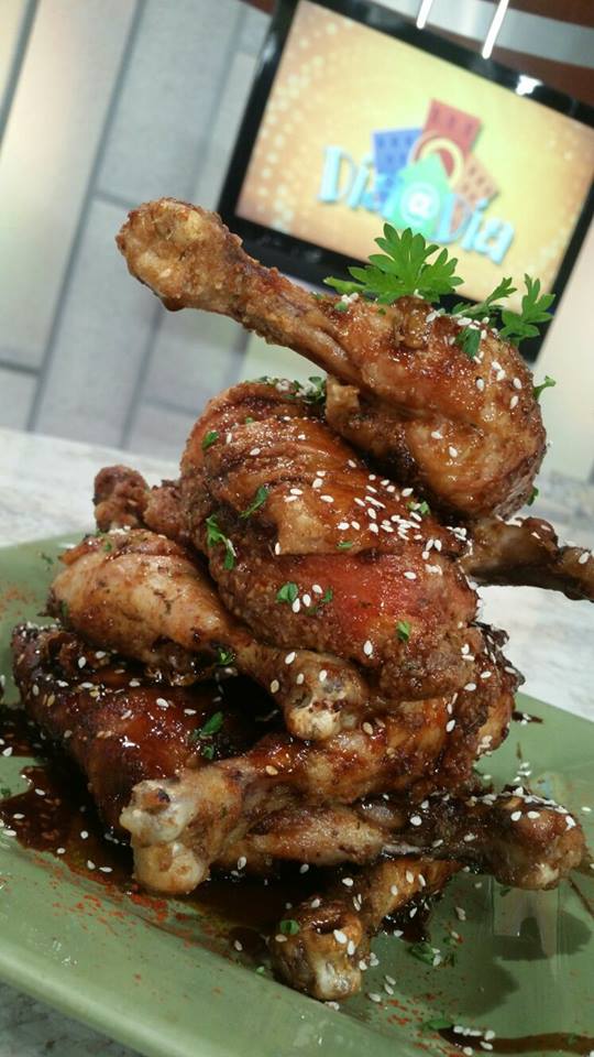 Muslos de pollo con miel y jengibre