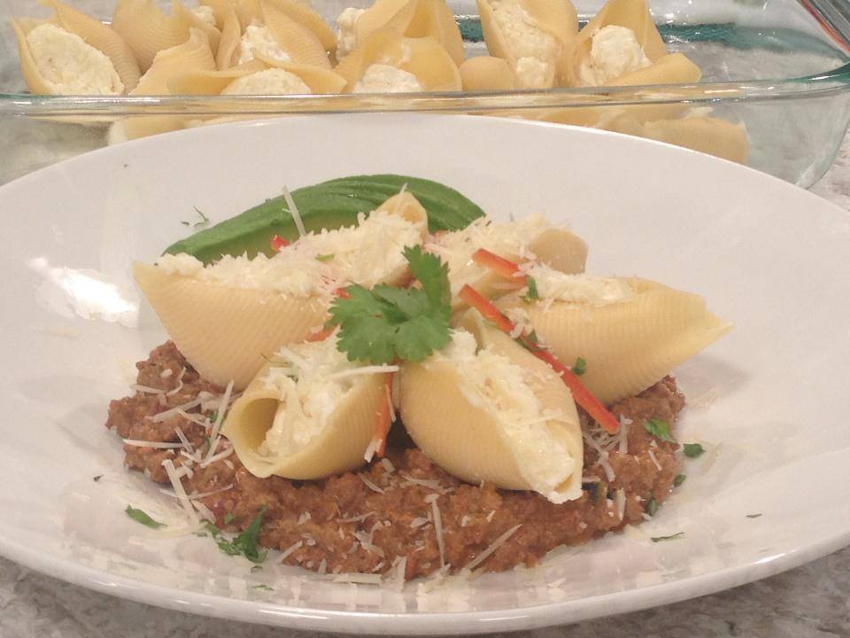 Caracoles rellenos de 5 quesos