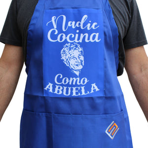Delantal de Cocina "Nadie Cocina Como Abuela" por Chef Edgardo Noel