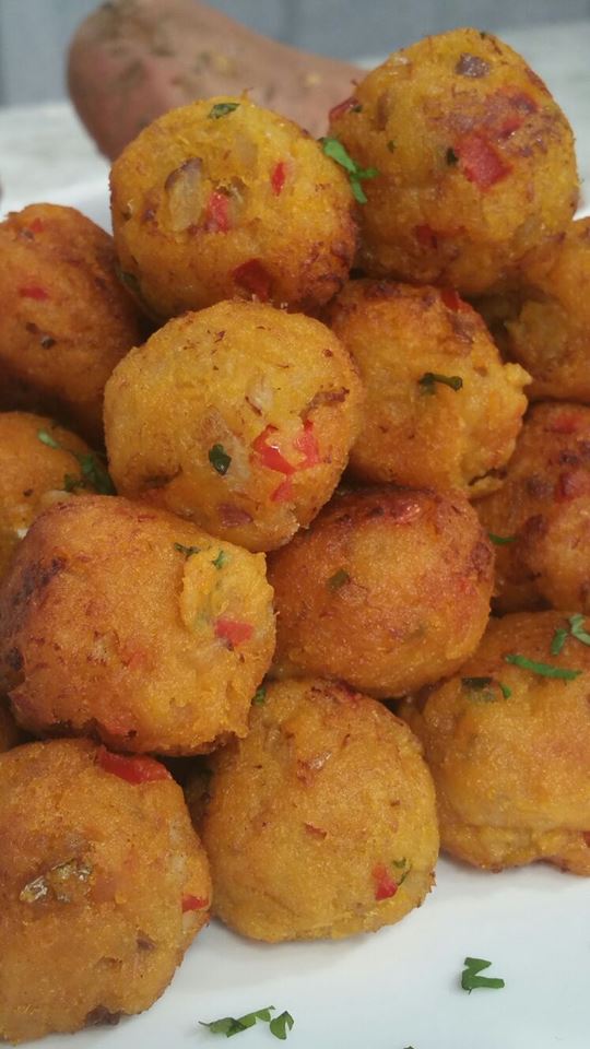 Croquetas de batata y bacalao