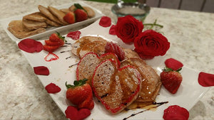 Pancakes de fresas y chocolate
